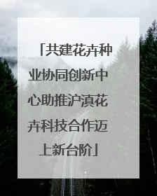 共建花卉种业协同创新中心助推沪滇花卉科技合作迈上新台阶