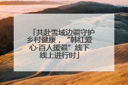 共赴雪域边疆守护乡村健康，“韩红爱心·百人援疆”线下线上进行时