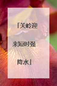 关岭迎来短时强降水