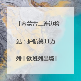 内蒙古二连边检站：护航第11万列中欧班列出境