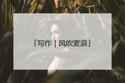 写作｜风吹麦浪