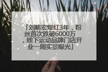 刘畊宏爆红3年，粉丝首次跌破6000万，线下运动品牌门店开业一周实景曝光