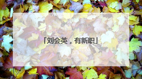 刘会英，有新职