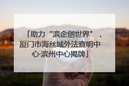助力“滨企创世界”，厦门市海丝域外法查明中心·滨州中心揭牌