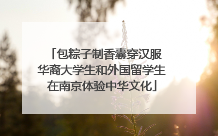 包粽子制香囊穿汉服 华裔大学生和外国留学生在南京体验中华文化