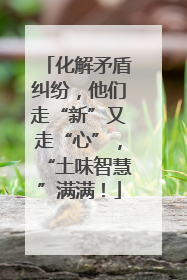 化解矛盾纠纷，他们走“新”又走“心”，“土味智慧”满满！