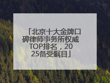 北京十大金牌口碑律师事务所权威TOP排名，2025备受瞩目