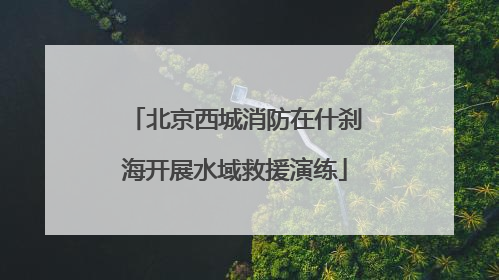 北京西城消防在什刹海开展水域救援演练