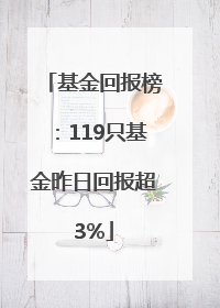 基金回报榜：119只基金昨日回报超3%