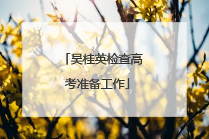 吴桂英检查高考准备工作
