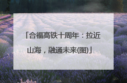 合福高铁十周年：拉近山海，融通未来(图)