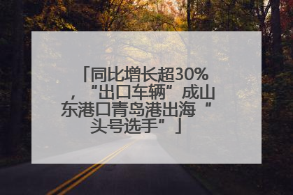 同比增长超30%，“出口车辆”成山东港口青岛港出海“头号选手”