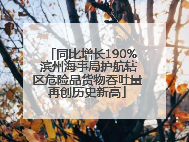 同比增长190% 滨州海事局护航辖区危险品货物吞吐量再创历史新高