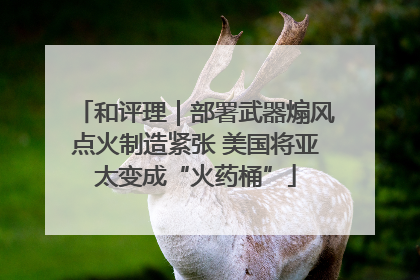 和评理｜部署武器煽风点火制造紧张 美国将亚太变成“火药桶”