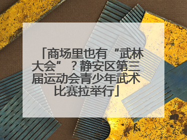 商场里也有“武林大会”？静安区第三届运动会青少年武术比赛拉举行