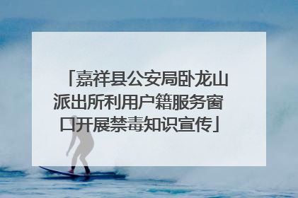 嘉祥县公安局卧龙山派出所利用户籍服务窗口开展禁毒知识宣传