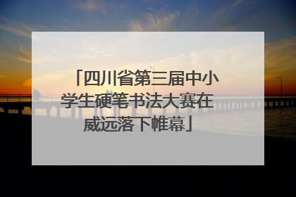 四川省第三届中小学生硬笔书法大赛在威远落下帷幕