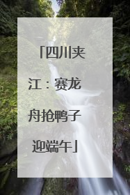 四川夹江：赛龙舟抢鸭子迎端午