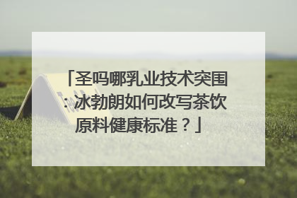 圣吗哪乳业技术突围：冰勃朗如何改写茶饮原料健康标准？