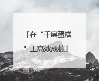 在“千层蛋糕”上高效成桩