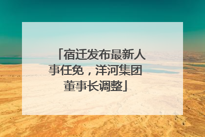 宿迁发布最新人事任免，洋河集团董事长调整