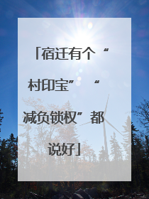宿迁有个“村印宝” “减负锁权”都说好