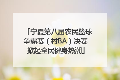 宁夏第八届农民篮球争霸赛（村BA）决赛掀起全民健身热潮