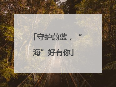 守护蔚蓝，“海”好有你