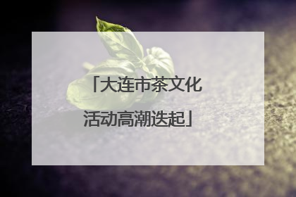 大连市茶文化活动高潮迭起
