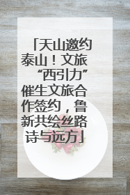 天山邀约泰山！文旅“西引力”催生文旅合作签约，鲁新共绘丝路诗与远方