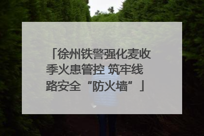 徐州铁警强化麦收季火患管控 筑牢线路安全“防火墙”