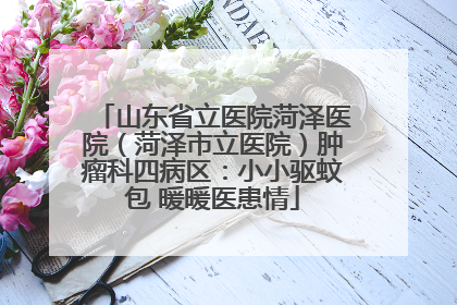 山东省立医院菏泽医院（菏泽市立医院）肿瘤科四病区：小小驱蚊包 暖暖医患情
