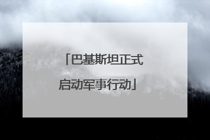 巴基斯坦正式启动军事行动