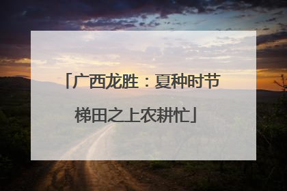 广西龙胜：夏种时节 梯田之上农耕忙