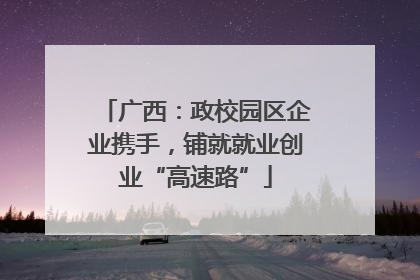 广西：政校园区企业携手，铺就就业创业“高速路”