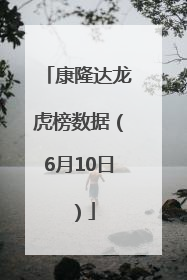 康隆达龙虎榜数据（6月10日）