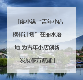 度小满“青年小店榜样计划”在丽水落地 为青年小店创新发展多方赋能
