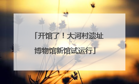 开馆了！大河村遗址博物馆新馆试运行