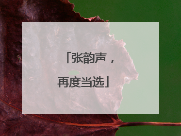 张韵声，再度当选