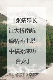 张靖皋长江大桥南航道桥南主塔中横梁成功合龙