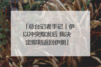 总台记者手记丨伊以冲突爆发后 我决定即刻返回伊朗