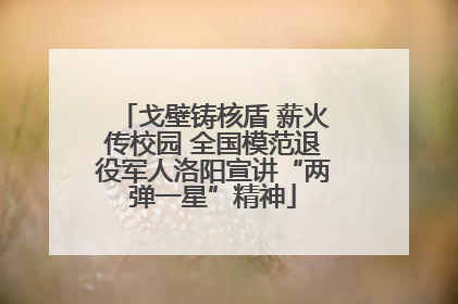 戈壁铸核盾 薪火传校园 全国模范退役军人洛阳宣讲“两弹一星”精神