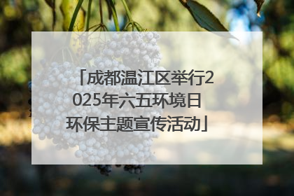成都温江区举行2025年六五环境日环保主题宣传活动