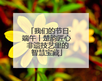 我们的节日·端午丨楚韵匠心 非遗技艺里的智慧宝藏