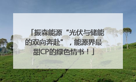 振森能源“光伏与储能的双向奔赴”，能源界最甜CP的绿色情书！
