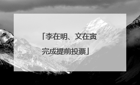 李在明、文在寅完成提前投票