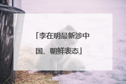 李在明最新涉中国、朝鲜表态