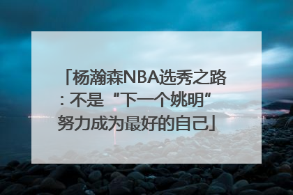 杨瀚森NBA选秀之路：不是“下一个姚明” 努力成为最好的自己