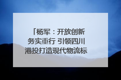 杨军：开放创新 务实重行 引领四川港投打造现代物流标杆｜致敬2024四川经济影响力人物