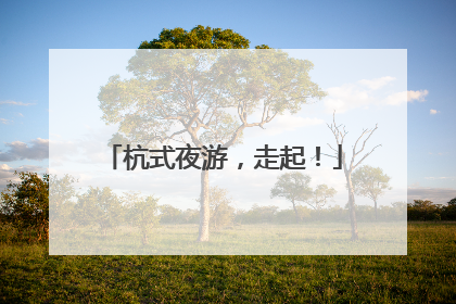 杭式夜游，走起！